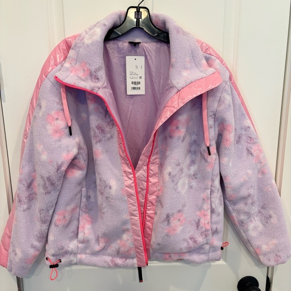 Bogner X LoveShackFancy Ninetta 2 Midlayer Floral Pink and Purple Jacket - Picture 3 of 7